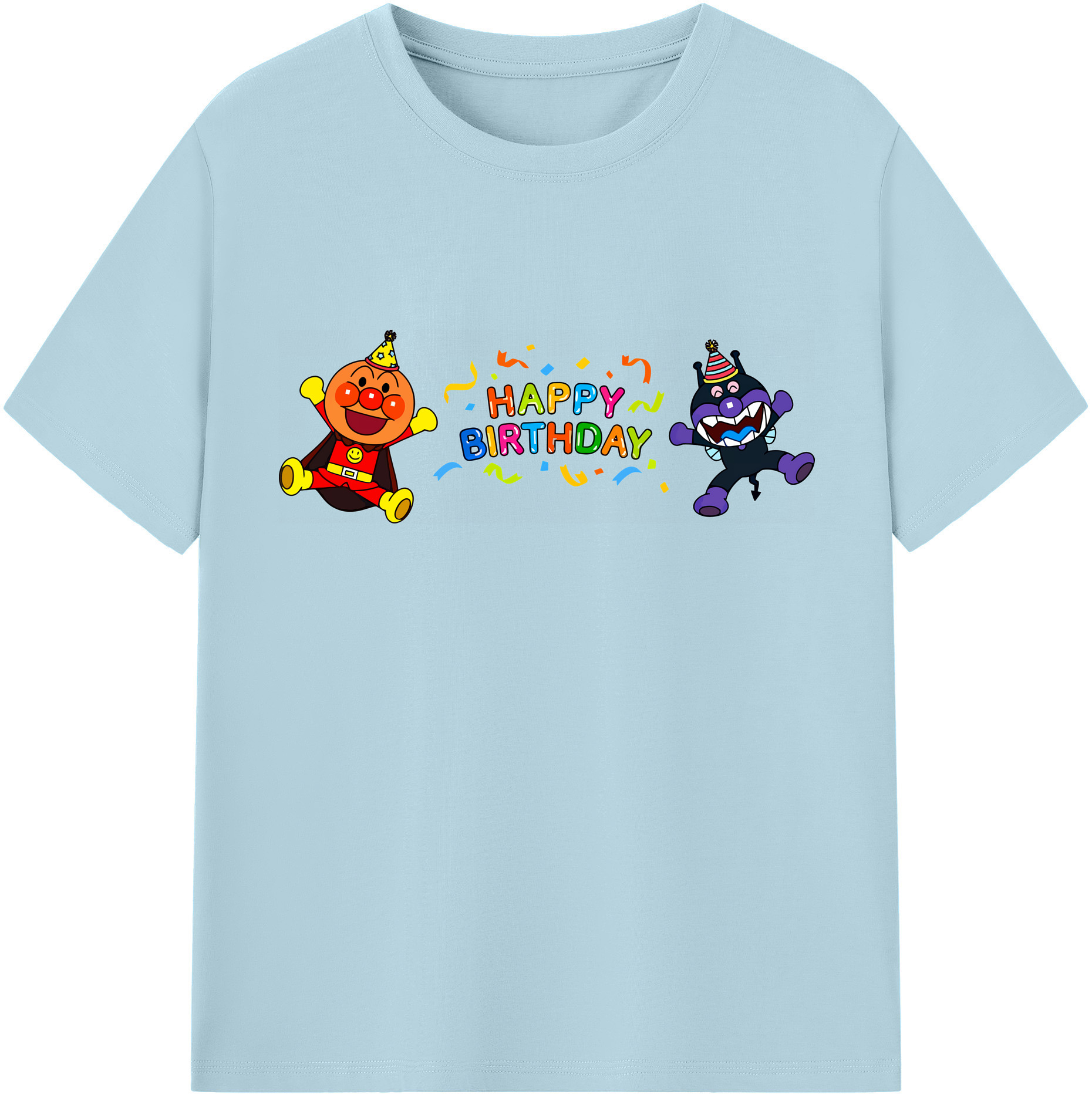 （画像用） アンパンマン Anpanman 綿100％半袖Tシャツ（フロントプリント）